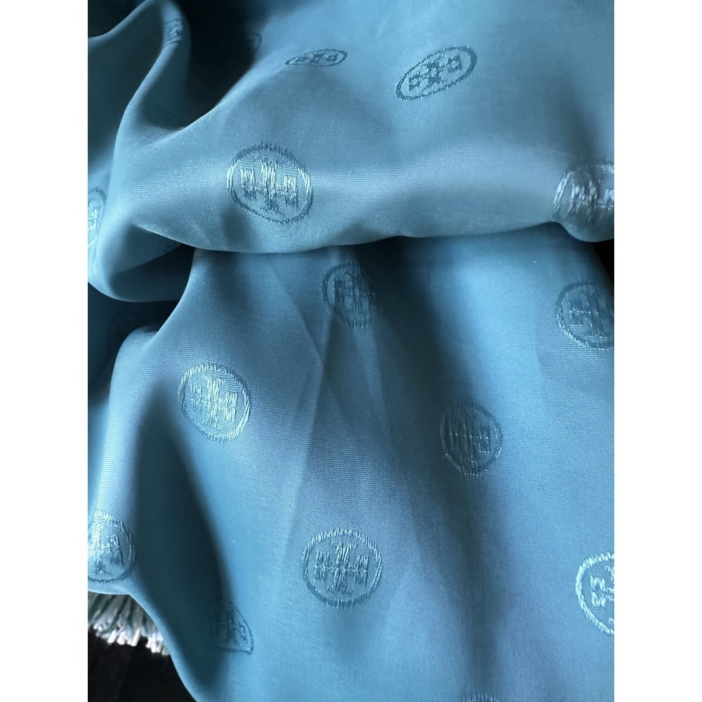 Tory Burch Nora Skirt Size 8 Green White Tweed Fringe Trim Designer Women's - Picture 11 of 12